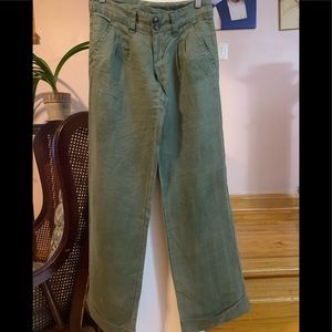 Dollhouse size 1 linen green pants